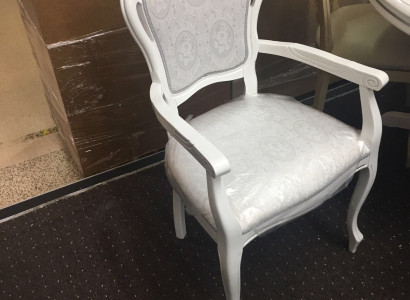 Chair White Silver Design Living room Dining room Wood Chairs Upholstery Made in Italy