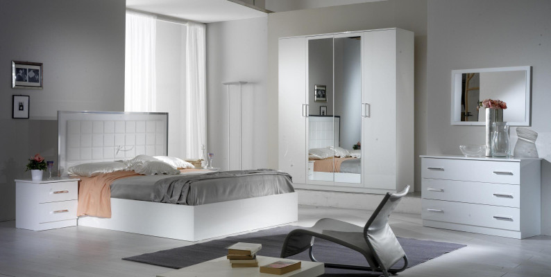 Mirror + Chest of drawers Wardrobe Chests of drawers Sideboard Bedroom Set Deko Wood