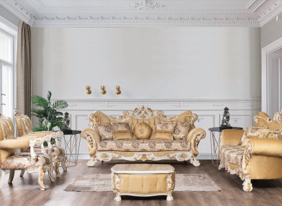 Classic sofa set 4 pieces. Set Baroque Rococo Luxury Furniture Couch Sofa