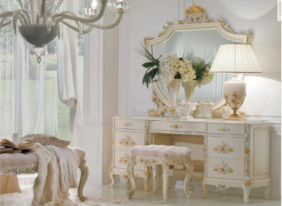 Suite Dressing table Mirror Dressing Table Console table Set Beige