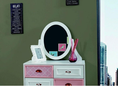 Chest of drawers with Mirror Luxury Console Chest of drawers Rosa Childrens room Furniture new