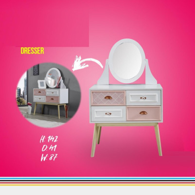 Chest of drawers with Mirror Luxury Console Chest of drawers Rosa Childrens room Furniture new