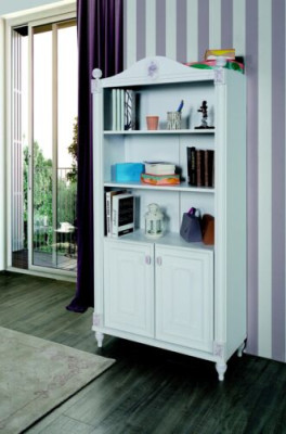 Bookcase Bookshelf Youth Room Wood Furniture Shelves White Shelf