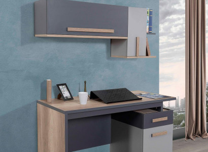 Desk Modern Table Wall shelf Wood Youth Childrens room Furniture Design