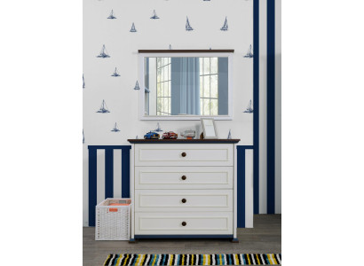 Chest of drawers with Mirror drawers Wood Chests of drawers Youth room sideboard