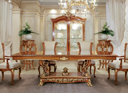 Dining table Dining room table Dining area Big Table Dining room Baroque Gold XXL