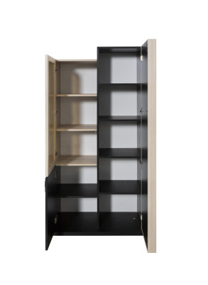 Books Shelf Black Youth Room Shelves Wardrobe Wood for Furniture