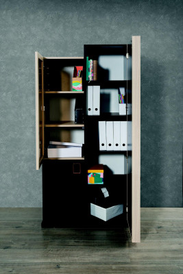 Books Shelf Black Youth Room Shelves Wardrobe Wood for Furniture