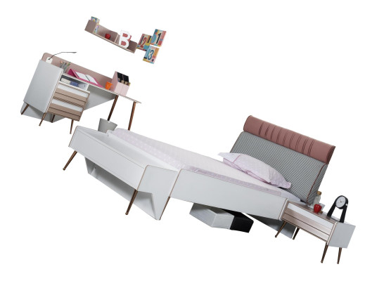 Design Beds Childrens bed Youth Room Bed Childrens bed Furniture Wood White
