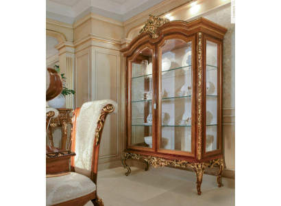 Display case Cabinets Showcases Wood Luxury Glass Cabinet Furniture Baroque