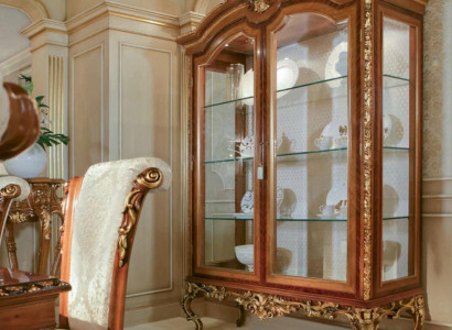 Display case Cabinets Showcases Wood Luxury Glass Cabinet Furniture Baroque