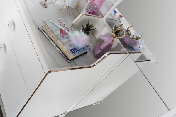 Desk Childrens room Bookshelf 2 pcs. Set Wood Shelf Furniture White