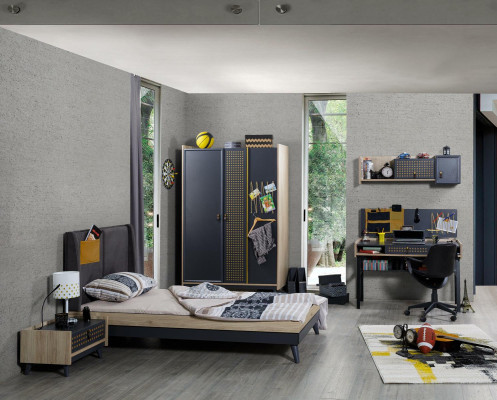 Bedroom Wardrobe Design Youth Clothes cupboards Blue Furniture new