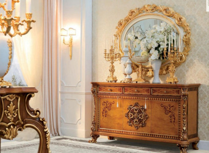 Brown Wood Sideboard for the Dining room - Elegant Furniture Wardrobe Sideboard