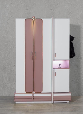 Childrens room Youth room Wood Wardrobe Children's cupboard 4 doors White