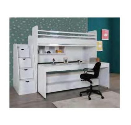 Bunk bed Childrens bed Youth room Wood Children Room White Bed new