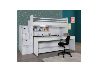 Bunk bed Childrens bed Youth room Wood Children Room White Bed new