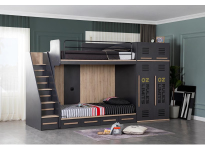 Elegant children's room bed bunk loft bed luxury youth bed beds