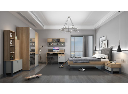 Youth Room Set Bed Wardrobe Children Bedroom new 5-piece set