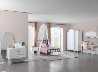 Bed Bedside table Chest of drawers 6 pcs. Bedroom Modern Luxury Bedroom