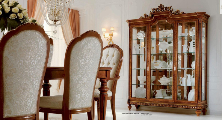 Luxury Dining set Dining room Dining table Chair Display case Sideboard Set 8 pieces