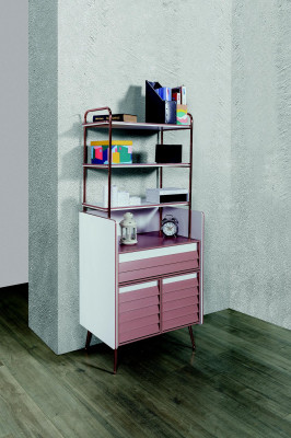 Children's room Complete Bed Wardrobe Chest of drawers Mirror Wall shelf 7 pcs