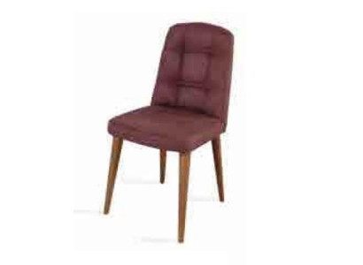 Original a pink chair on legs on wooden legs for your dining room New model