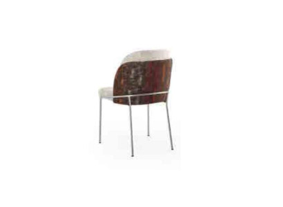 Original dining chair with white color on stainless steel legs for your dining room