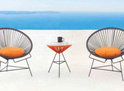Chair Set Suite 2x Armchair Table Chairs Upholstery Garden Furniture Patio