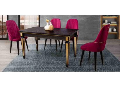 Table Dining table Furniture Dining set Dining set Table 4x Chairs Dining set 5 pieces.