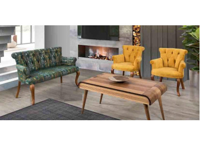 Seating set Stool seat cushions Furniture Set Couch Sofa Coffee table 4 pieces. sets