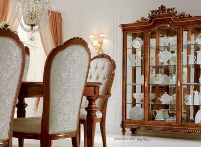 Display case Cabinets Showcases Wood Luxury Living room Furniture Wardrobe Brown