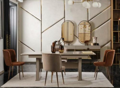 Complete Set Dining table 6x Chairs Dining room Set Ess stainless steel Table 7pcs