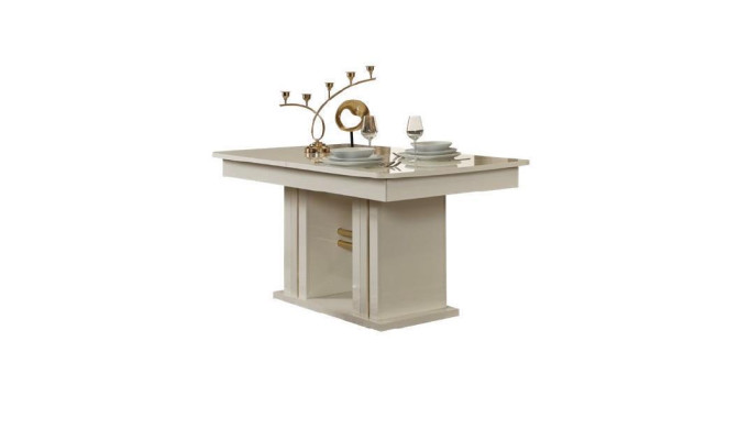 Table Dining room Set Dining set Dining table 6x Chairs Modern Tables White