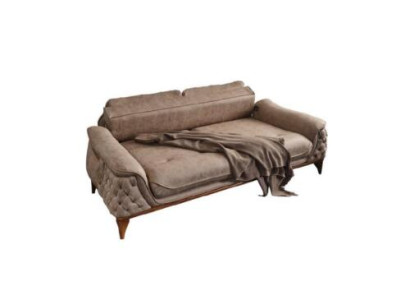 Design Chesterfield Sofa 3 Seater Brown Upholstery Sofas Living room Leather