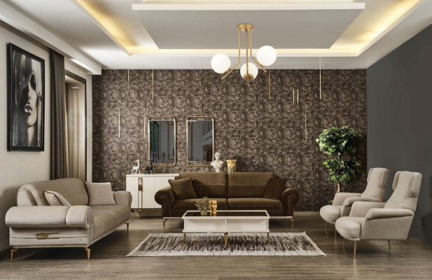 Sofa 3 Seater Fabric Three Seater Sofas Luxury Living room Italian Style