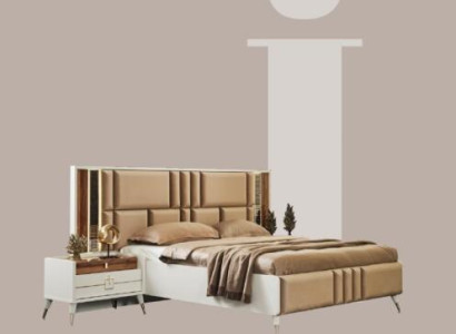 Luxury Bed Bedroom Fabric Upholstery Double Beds Wood Design