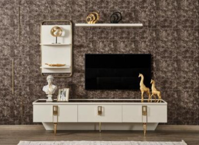 Lowboard Living room Set tv stand Sideboard Shelves Wall unit Modern