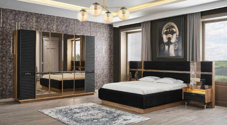 Modern Bed Black Design Luxury Double bed Design Beds Furniture