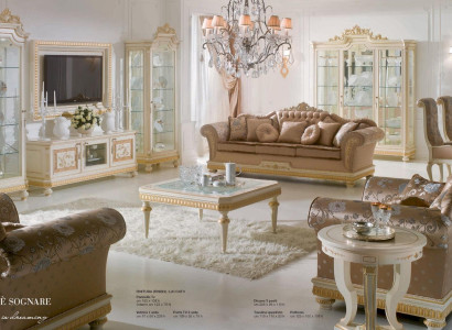 Suite Living room Sofa Armchair Side table Coffee table TV cabinet 8 pieces