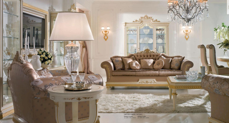 Suite Living room Sofa Armchair Side table Coffee table TV cabinet 8 pieces