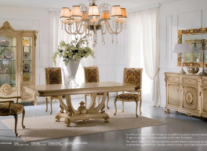 Group Dining room Dining table Chair Luxury Wood Beige Suite Set 8pcs