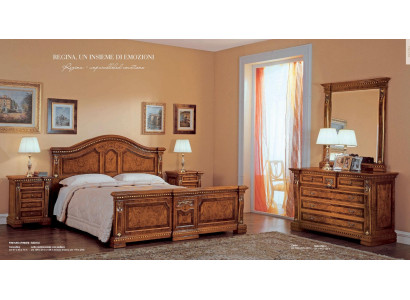 Bedroom Double bed Suite Bed Bedside tables Chest of drawers Mirror Set