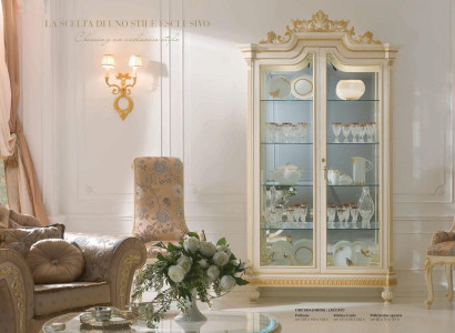 Display case Cabinets Showcases Wood Luxury Living room Furniture Beige Wardrobe