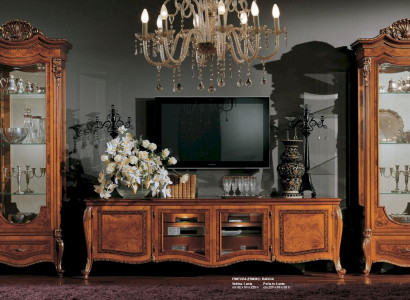 Suite Living room TV-cabinet Lowboard Showcases TV Stand Wall unit Wood Set