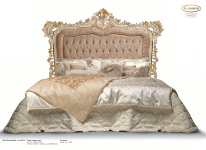 Luxury Bed Chesterfield Double bed Bed Frame Beige Bedroom