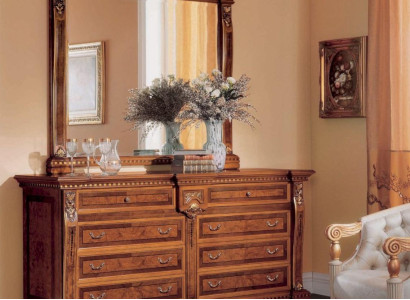 Group Sideboard Mirror Chest of drawers Cabinets Wood Furniture Brown Bedroom