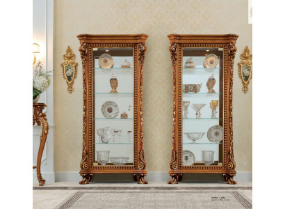 Display case Cabinets Showcases Wood Luxury Living room Furniture Gold Wardrobe