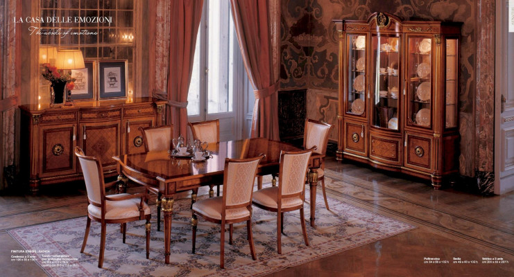 Display case Luxury Cabinets Showcases Big Living room Wardrobe Brown Baroque