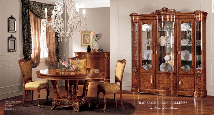 Display case Cabinets Brown Big Showcases Luxury Wardrobe Wood Dining room